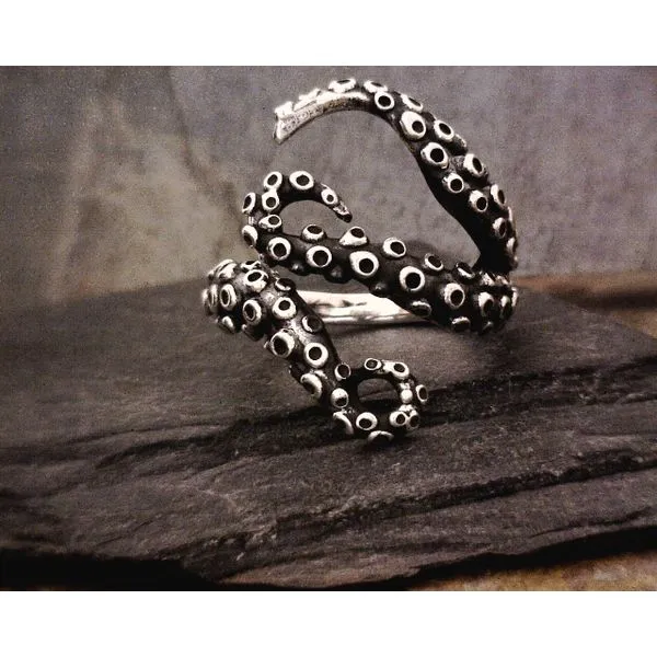 Sterling Oxidized Tentacle Triple Bypass Ring Vulcan's Forge LLC KANSAS CITY, MO