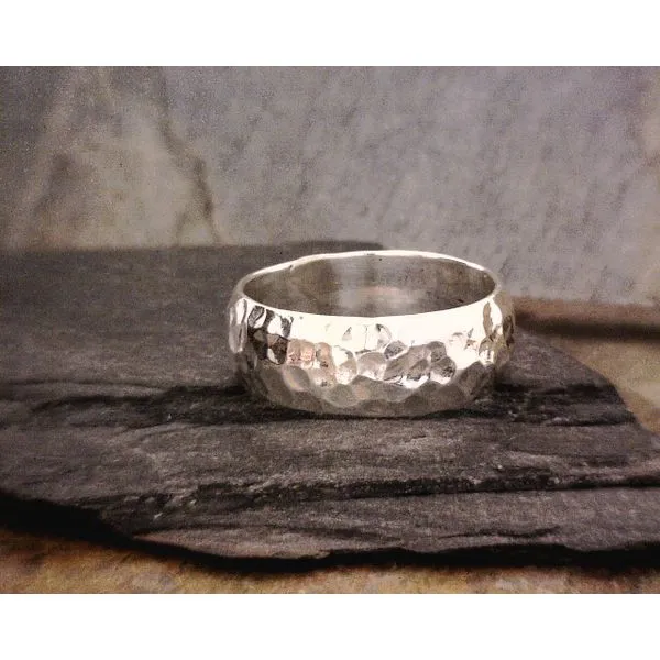 Sterling Silver Hammered 7mm Band Vulcan's Forge LLC KANSAS CITY, MO