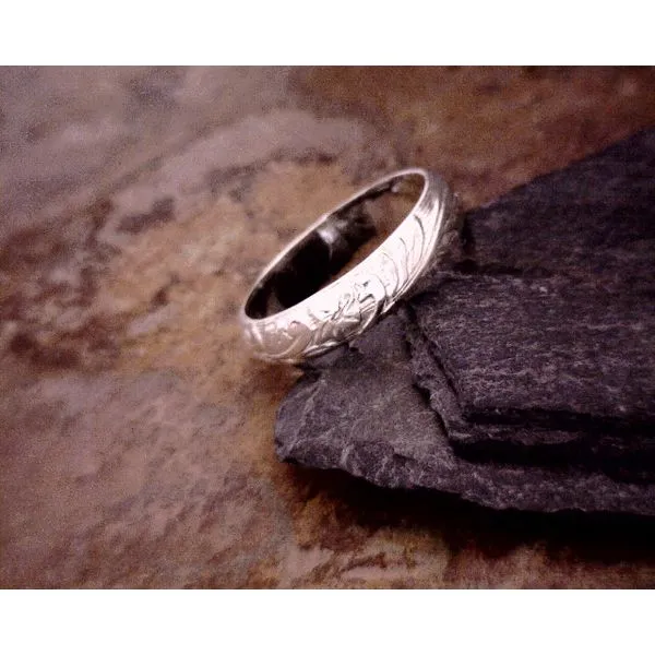 Sterling Silver Floral Band Vulcan's Forge LLC Kansas City, MO