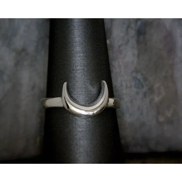 Sterling Crescent Moon Ring Size 7 Vulcan's Forge LLC Kansas City, MO