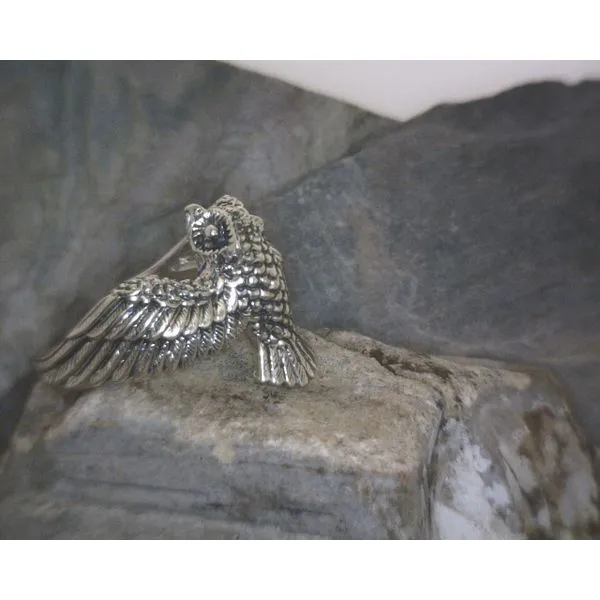 Sterling Silver Flying Owl Ring Vulcan's Forge LLC Kansas City, MO