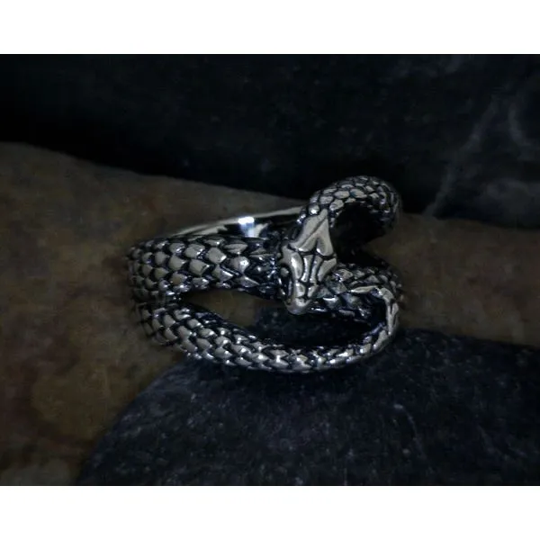Sterling Silver Coiled Snake Ring Vulcan's Forge LLC Kansas City, MO