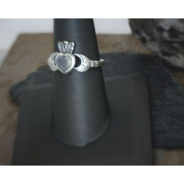 Sterling Claddagh with Onyx Heart Ring Size 8 Vulcan's Forge LLC Kansas City, MO