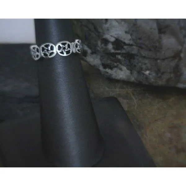 Sterling Pentacle Band Ring Size 8 Vulcan's Forge LLC Kansas City, MO