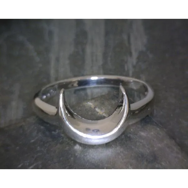 Sterling Crescent Moon Ring Vulcan's Forge LLC Kansas City, MO