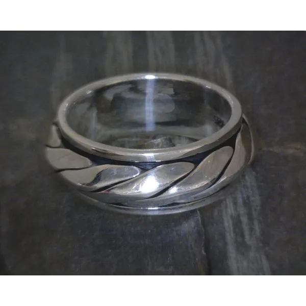 SS Knife Edge Rope Spinner Band Vulcan's Forge LLC KANSAS CITY, MO