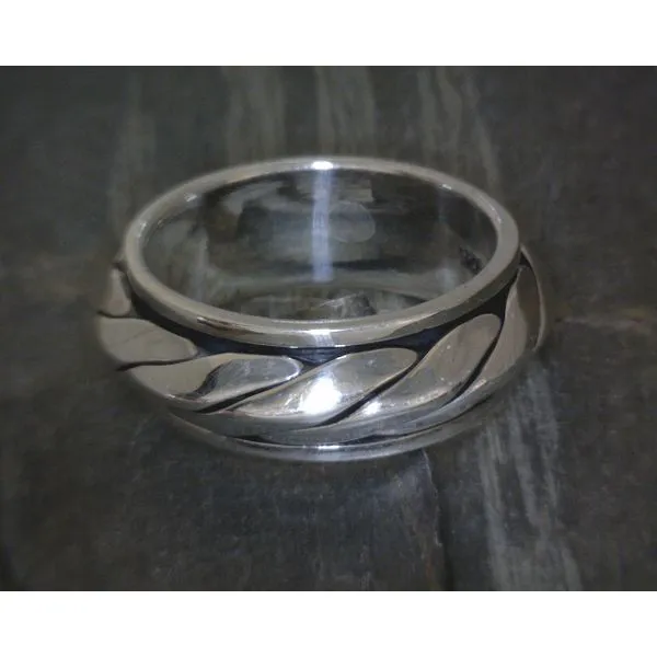 SS Knife Edge Rope Spinner Band Vulcan's Forge LLC KANSAS CITY, MO