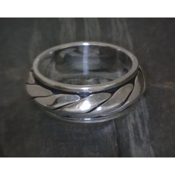 SS Knife Edge Rope Spinner Band Vulcan's Forge LLC KANSAS CITY, MO