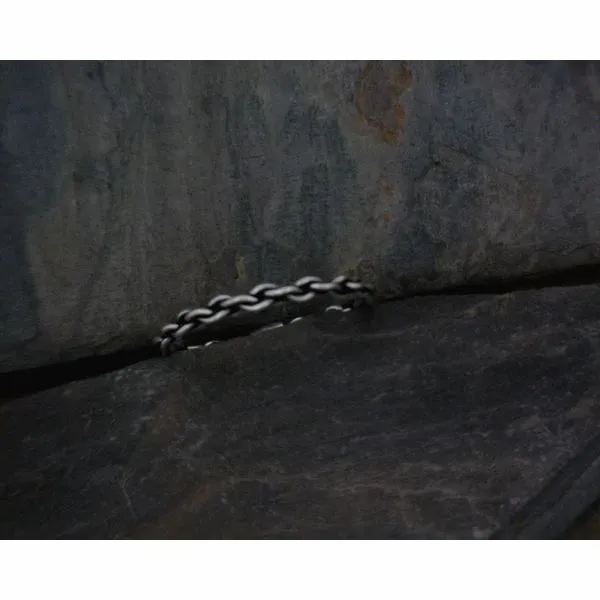 SS Oxidized Chain Ring Vulcan's Forge LLC Kansas City, MO