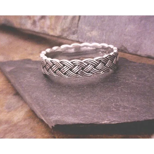 Sterling Oxidized Celtic Braid Detail Band 6 Vulcan's Forge LLC KANSAS CITY, MO