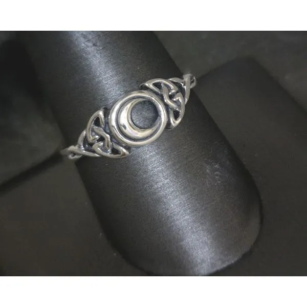 SS Celtic Crescent Moon Ring Vulcan's Forge LLC KANSAS CITY, MO