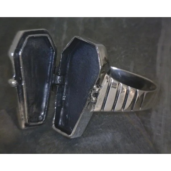 Sterling Silver Casket Ring Image 2 Vulcan's Forge LLC Kansas City, MO