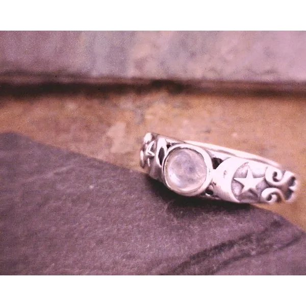 Sterling Moonstone Phases Band Vulcan's Forge LLC KANSAS CITY, MO