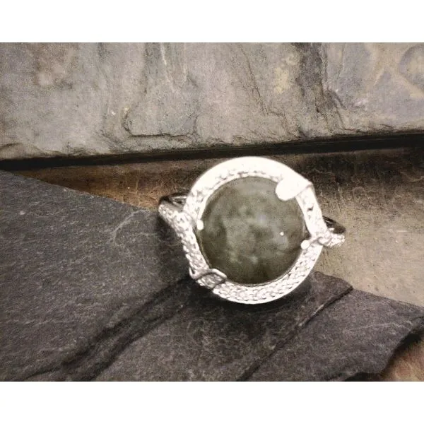 Sterling Labradorite and Diamond Ring Vulcan's Forge LLC KANSAS CITY, MO