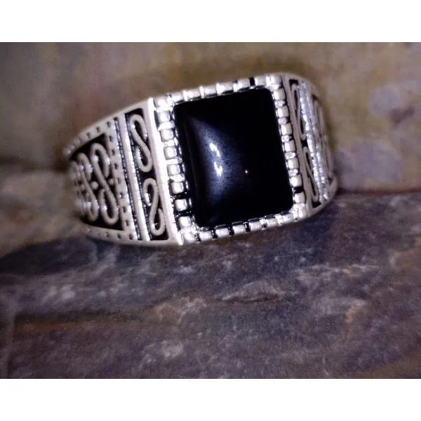 Sterling Infinity Onyx Ring Vulcan's Forge LLC KANSAS CITY, MO