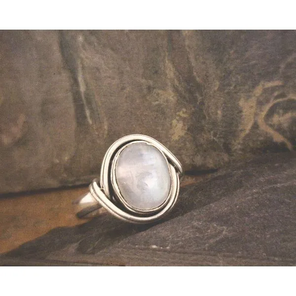 Oval Wrap Detail Moonstone Ring Vulcan's Forge LLC KANSAS CITY, MO