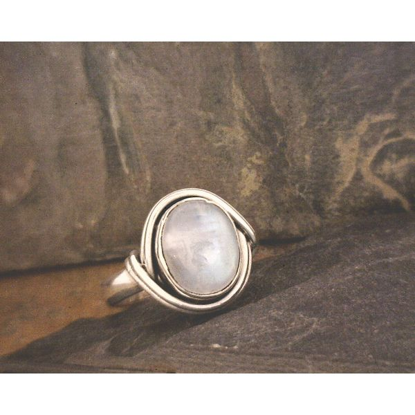 Oval Wrap Detail Moonstone Ring Vulcan's Forge LLC Kansas City, MO