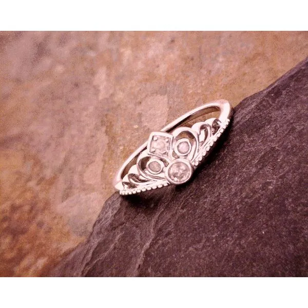 Silver Tiara Ring with Diamonds Vulcan's Forge LLC KANSAS CITY, MO