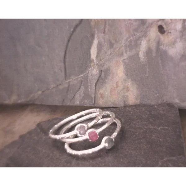 Sterling Stacking Ruby, Emerald, Sapphire Vulcan's Forge LLC Kansas City, MO