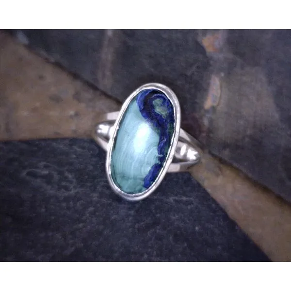 Sterling Silver Malachite and Azurite Ring Vulcan's Forge LLC KANSAS CITY, MO