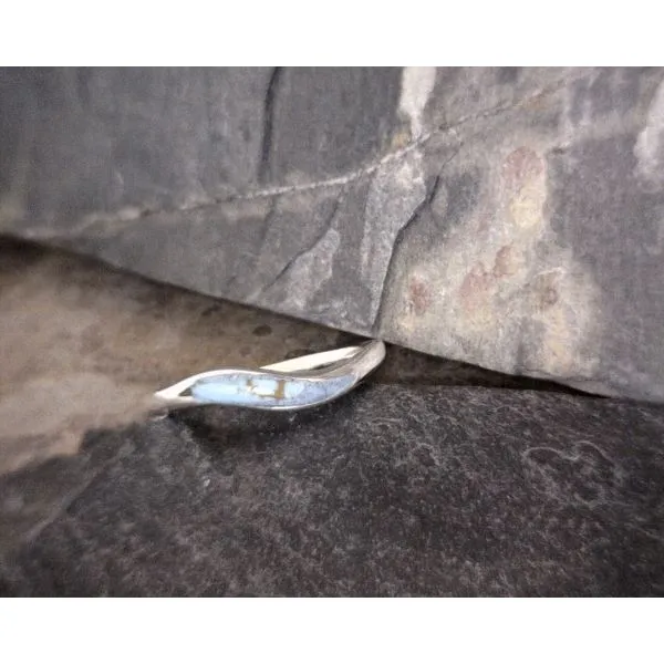 Sterling Turquoise Inlay Wave Ring Vulcan's Forge LLC KANSAS CITY, MO