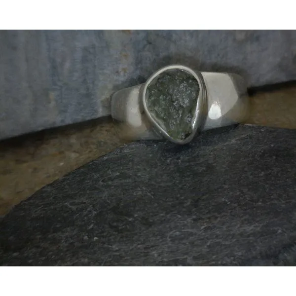 Sterling Silver Moldavite Ring Vulcan's Forge LLC KANSAS CITY, MO