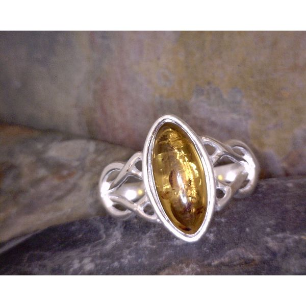 Sterling Silver Amber Ring Vulcan's Forge LLC Kansas City, MO