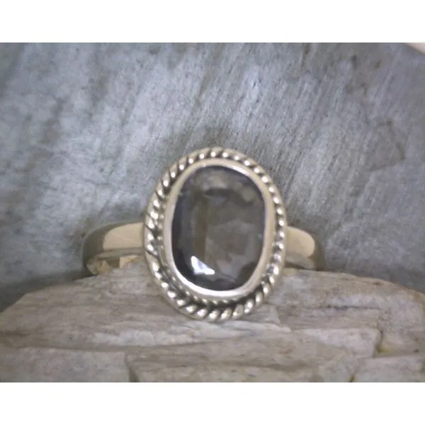 Sterling Iolite Ring with Rope Detail Vulcan's Forge LLC KANSAS CITY, MO