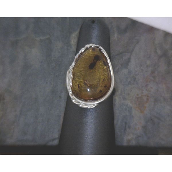 Sterling Silver Amber Ring Vulcan's Forge LLC KANSAS CITY, MO