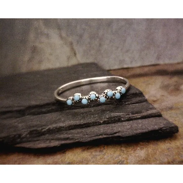 Sterling Petit Point Turquoise Ring Vulcan's Forge LLC KANSAS CITY, MO