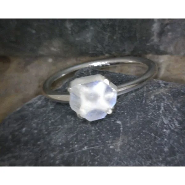 Sterling Rough Moonstone Ring Vulcan's Forge LLC Kansas City, MO