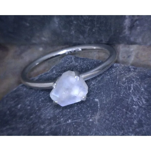 Sterling Rough Moonstone Ring Vulcan's Forge LLC Kansas City, MO