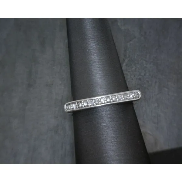 SS Bar W/ Channel Set  0.12 Diamonds Ring Vulcan's Forge LLC Kansas City, MO
