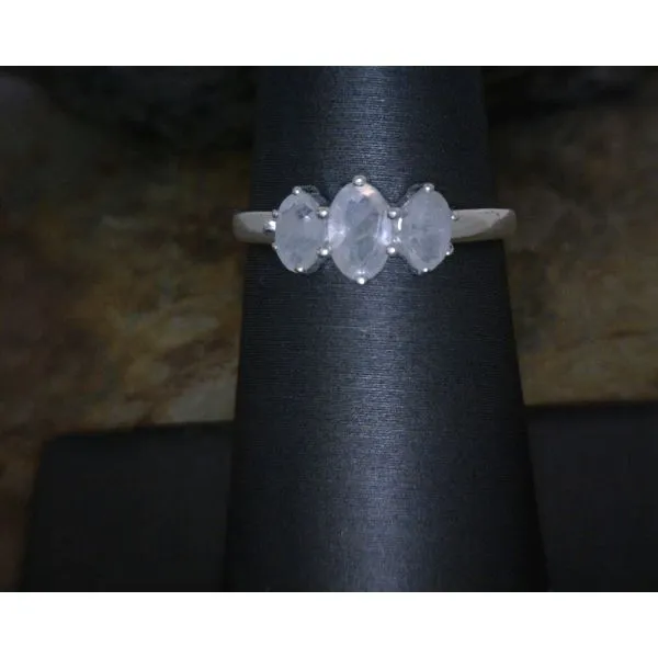 Sterling 3 Stone Moonstone Size 6 Vulcan's Forge LLC Kansas City, MO