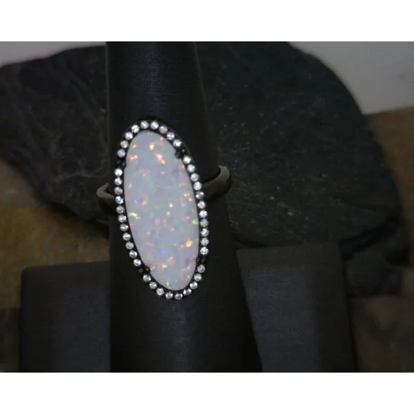 Sterling Large Opal Oval Ring Size 6 Vulcan's Forge LLC Kansas City, MO