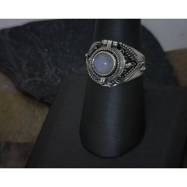 Sterling Moonstone Poison Ring Size 8 Vulcan's Forge LLC Kansas City, MO