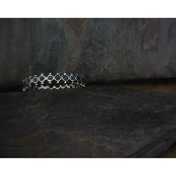 Sterling Twisted Braid Turquoise Ring Vulcan's Forge LLC Kansas City, MO