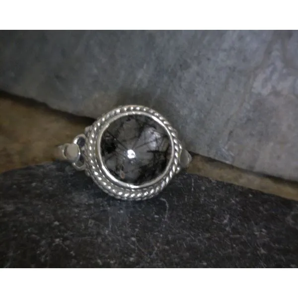 Sterling Tourmalated Quartz Ring Vulcan's Forge LLC Kansas City, MO