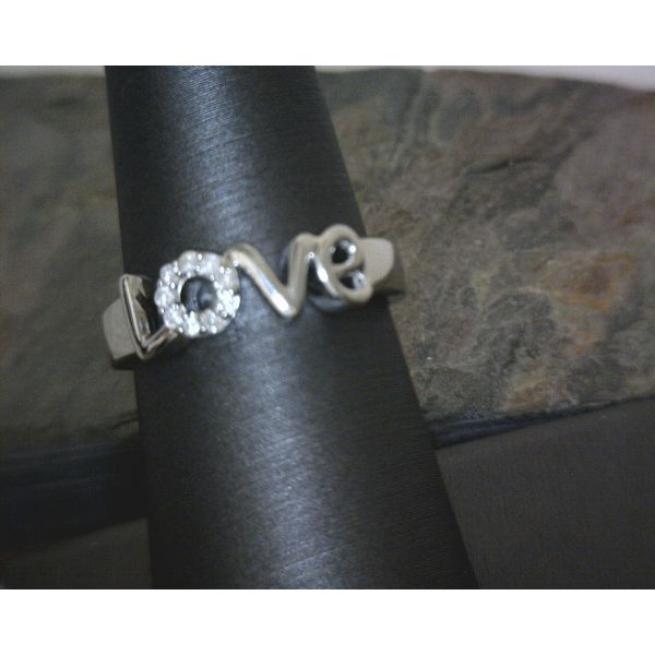 SS Love Ring With 0.1 Ctw Diamond Ring Vulcan's Forge LLC Kansas City, MO