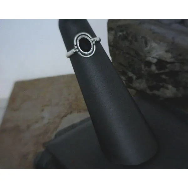 Sterling Round Onyx Ring Size 2.5 Vulcan's Forge LLC Kansas City, MO