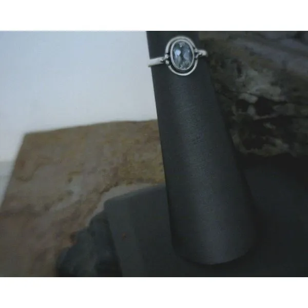 Sterling Teardrop Aquamarine Ring Size 4 Vulcan's Forge LLC Kansas City, MO