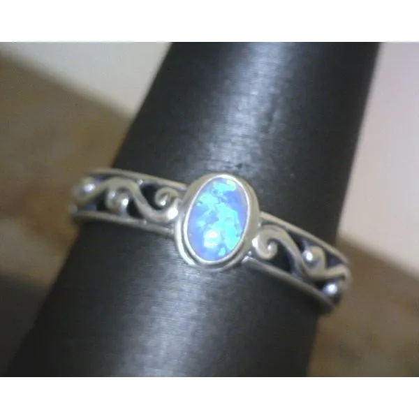 SS Opal Feather Ring Vulcan's Forge LLC Kansas City, MO