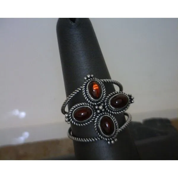 Sterling Garnet Four Stone Ring Size 7 Vulcan's Forge LLC Kansas City, MO