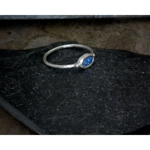 SS Horizontal Oval Cut Opal Ring Vulcan's Forge LLC Kansas City, MO