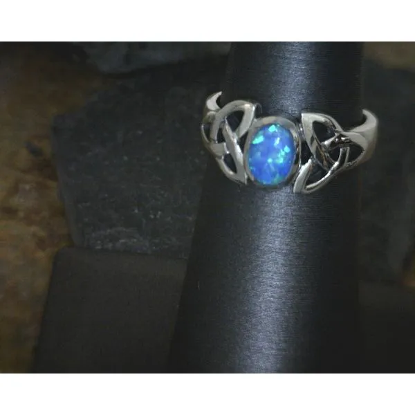 Sterling Opal Celtic Ring Size 5 Vulcan's Forge LLC Kansas City, MO