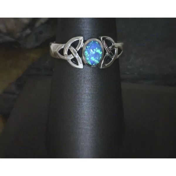 Sterling Opal Celtic Ring Size 8 Vulcan's Forge LLC Kansas City, MO