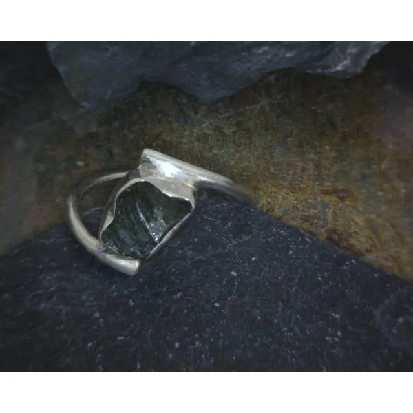 Sterling Silver Moldavite Ring S 7 Vulcan's Forge LLC Kansas City, MO
