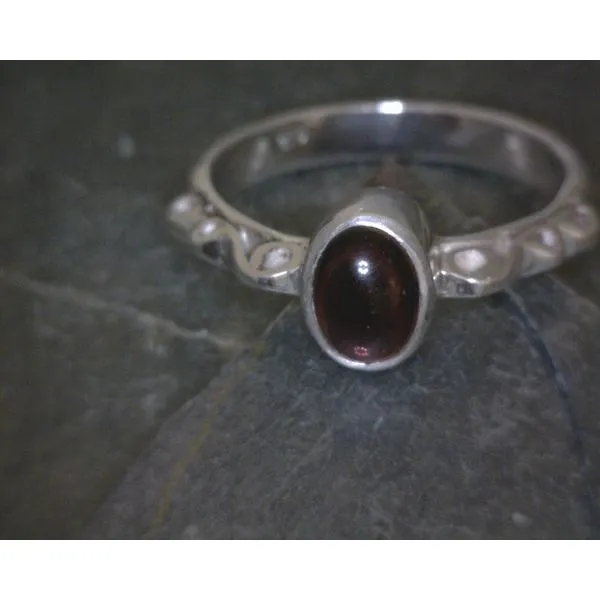 Cabachon Cut Garnet Bezel Set Vulcan's Forge LLC Kansas City, MO