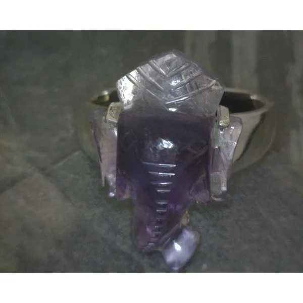 SS Elephant Cut Amethyst Sz9 Vulcan's Forge LLC Kansas City, MO
