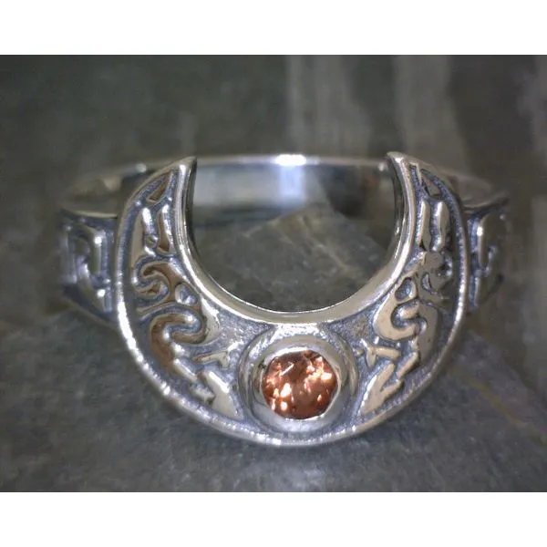 SS Crescent Moon With Citrine Sz7 Vulcan's Forge LLC Kansas City, MO